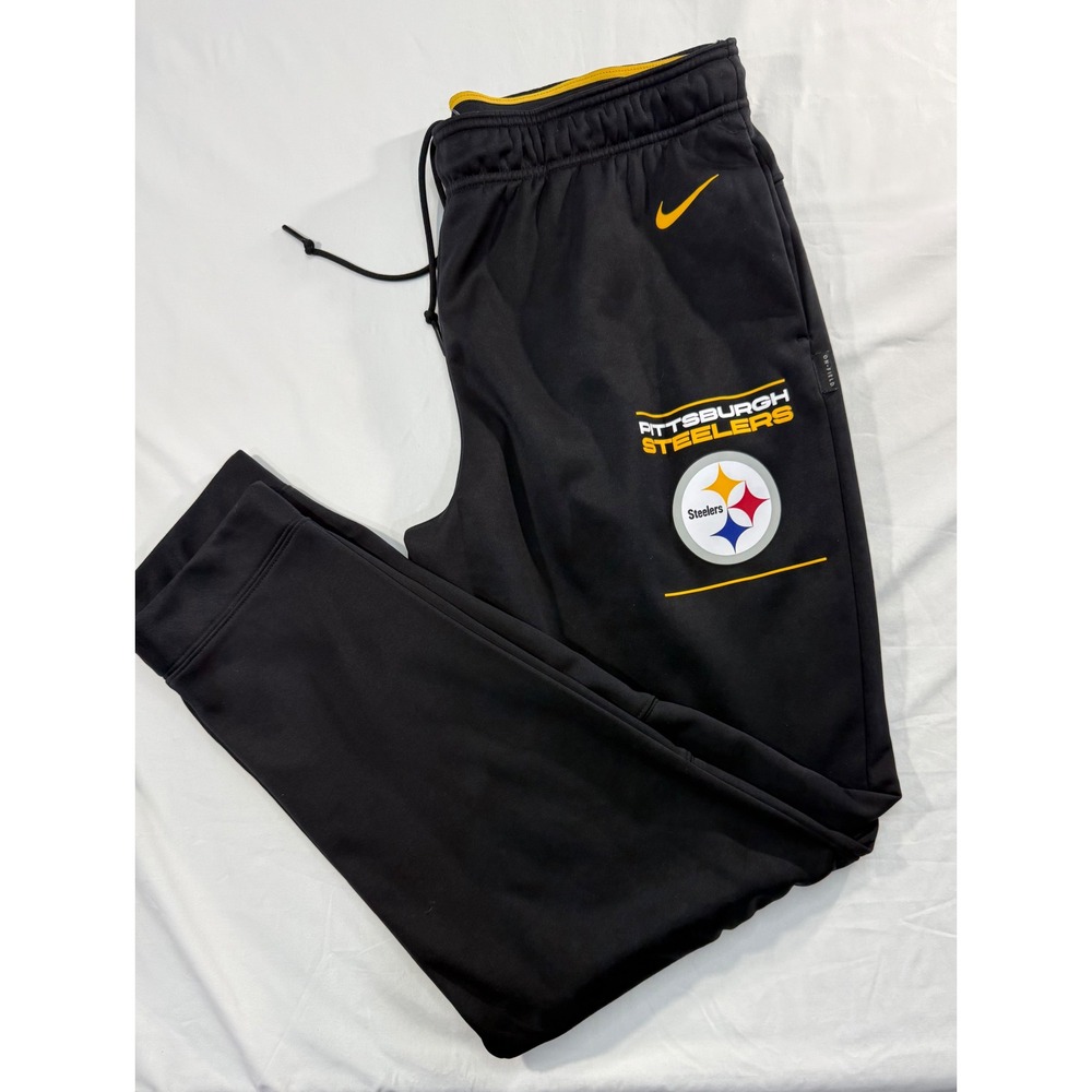 Nike Pittsburgh Steelers NFL Dri-FIT On-Field Sweatpants Mens XL Black NKOR-91AZ